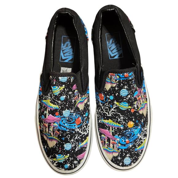 VANS Shoes - Vans Slip-On Psychedelic Galaxy Space Mushroom Print Shoes Men 7.5 / W 9